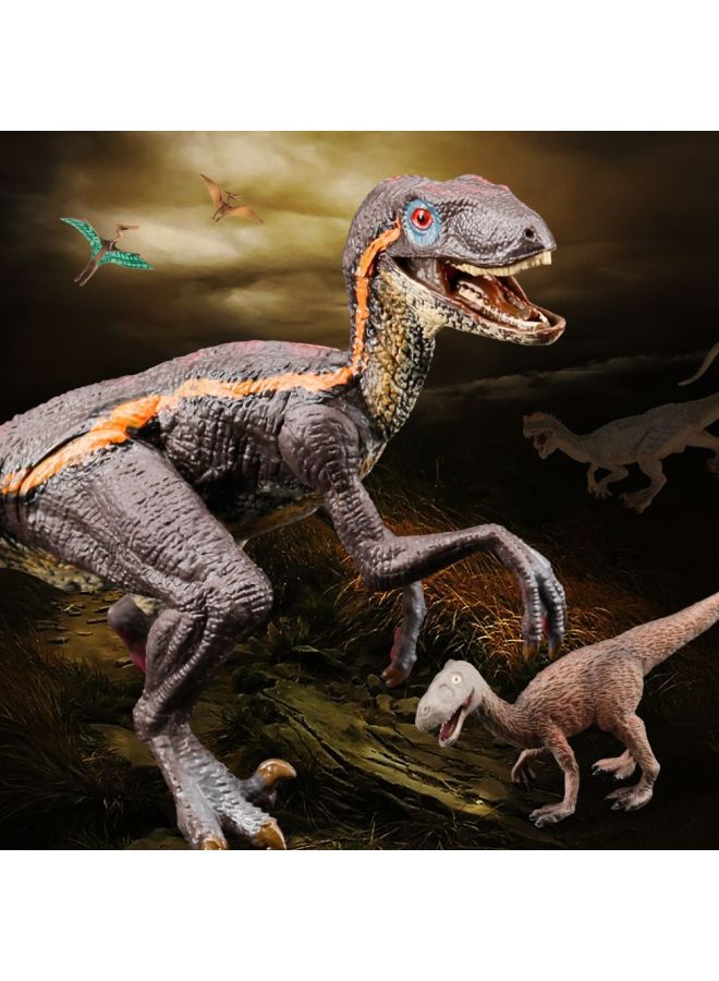 Realistic Dinosaur Model Toys Jurassic Period Tyrannosaurus Rex Velociraptor Spinosaurus T-rex Children's Plaything-Color:PL124-111 Double Crown Dragon - Image 4